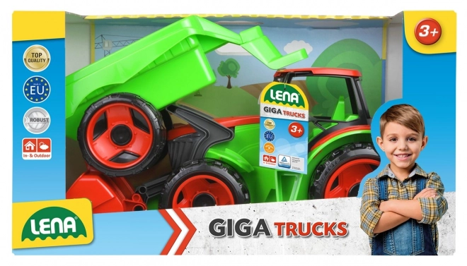 Traktor s kašikom Giga Trucks s prikolicom plast 62cm