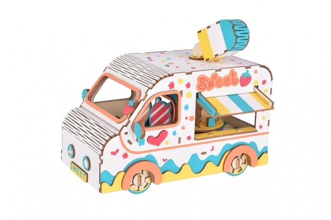 Woodcraft Drvene 3D puzzle Sladoledarsko vozilo