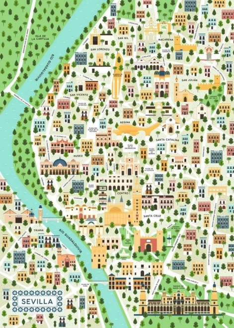 Ravensburger puzzle Karta Seville 1000 dijelova