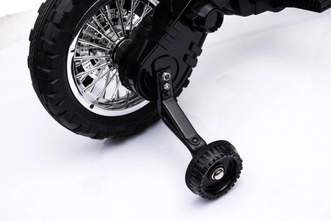 Dječji električni cross motor na akumulator – zelena, s pomoćnim kotačima i LED svjetlima