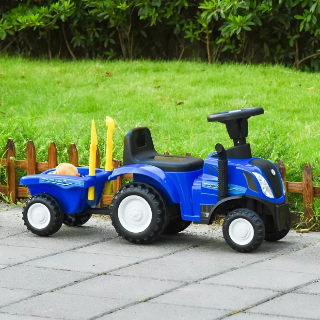 Dječji traktor s prikolicom, interaktivni volan, zvukovi – plava