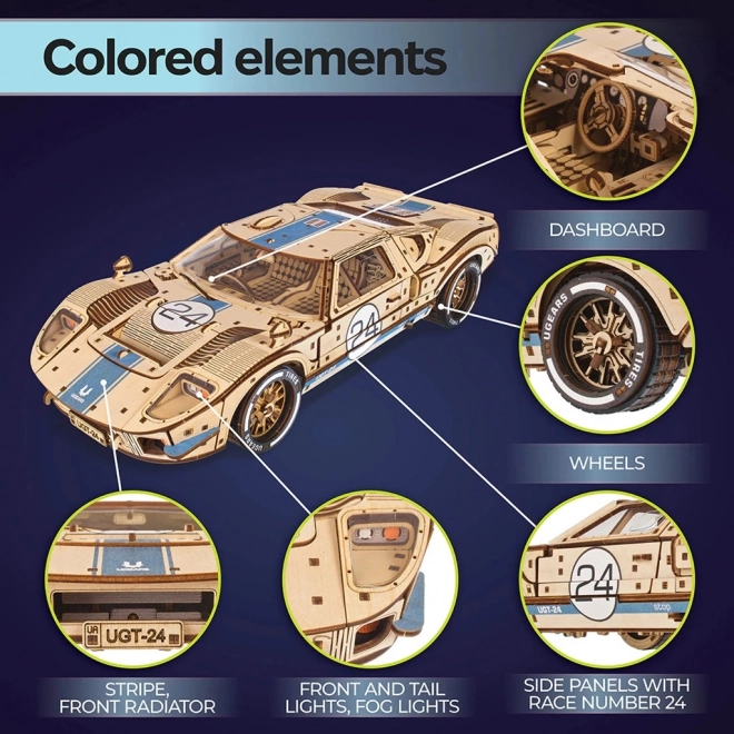 Ugears 3D drvene mehaničke puzzle Endurance Racer