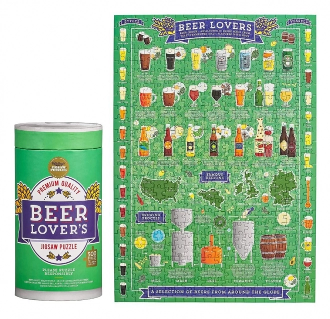 Ridley's Games Puzzle za ljubitelje piva, 500 dijelova