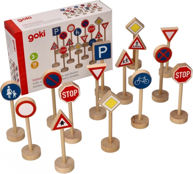 Drvene prometne znakove Goki, set 15 kom