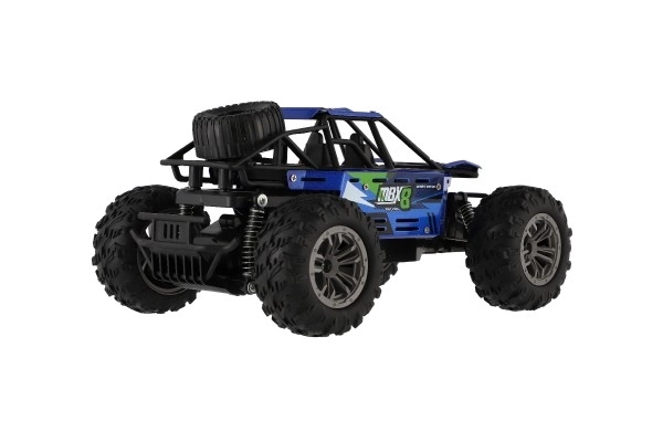 Auto RC buggy terensko plavo 22cm plast 2,4GHz na baterije + punjivi paket u kutiji 32x16x18cm