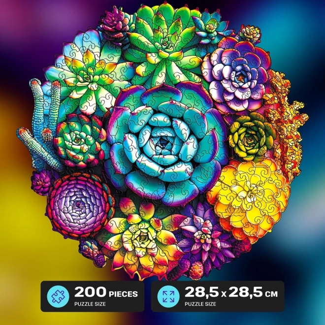 EscapeWelt drvene puzzle Sukulenti 200 dijelova