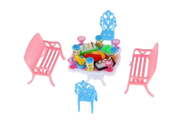 Namještaj za lutke plastika 4 boje u blisteru 14x11x16cm