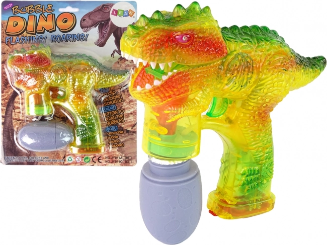 Dječji pištolj za mjehuriće dinosaurus s otopinom u obliku jajeta