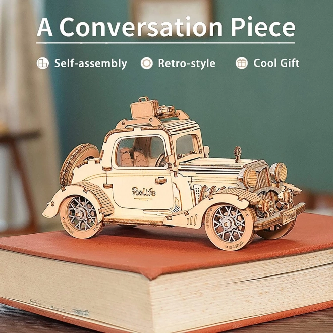 Vintage automobil - moderno 3D drveni puzzle