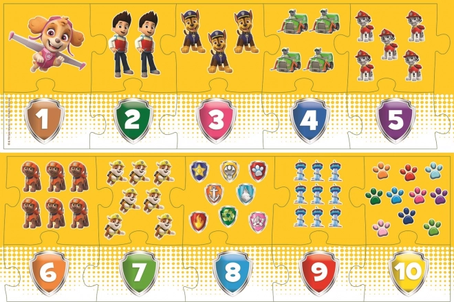 Edukativne puzzle Brojevi Psići u ophodnji 20 dijelova