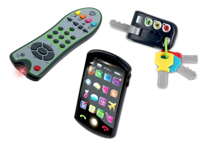 Trio set Tech Too - ključevi, daljinski upravljač i telefon