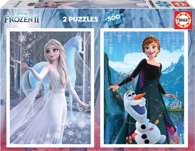 Educa Puzzle Snježna kraljevstva 2, 2x500 dijelova