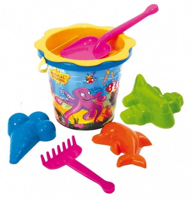 Set za pijesak s grabljama 7 kom mix