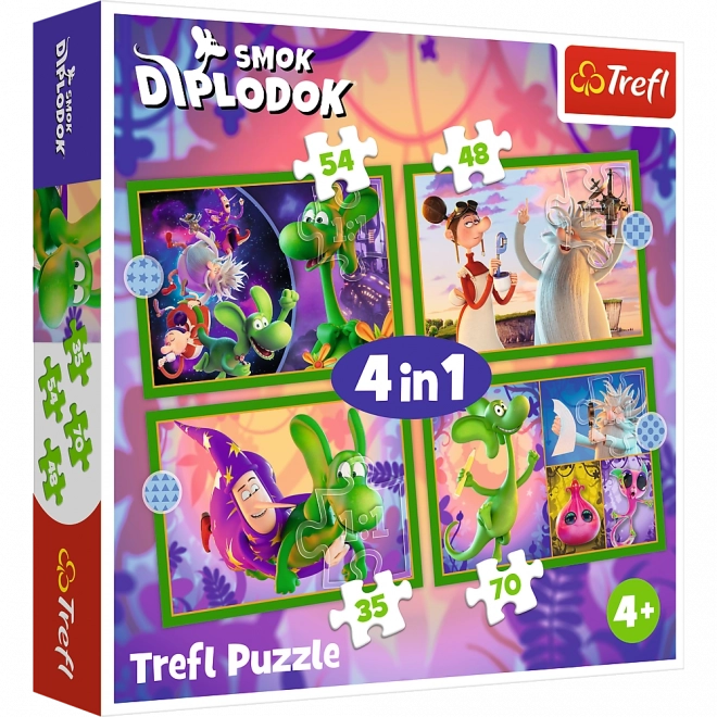 Puzzle 4u1 Svijet Zmaja Diplodoka