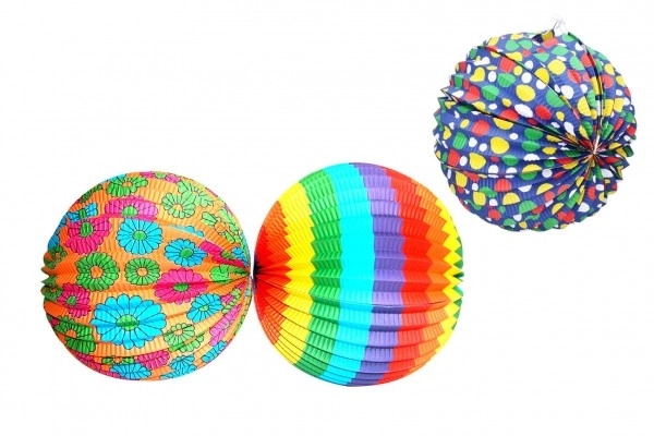 Šareni lampion u obliku kugle - 25 cm