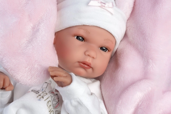 Realistična lutka New Born djevojčica s cijelim vinilnim tijelom 35 cm