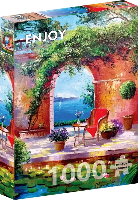 Puzzle Pogled na more kroz luk 1000 dijelova