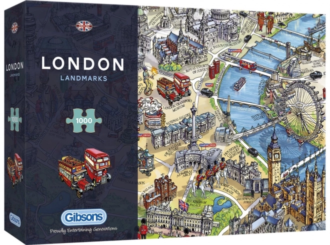 Puzzle londonske znamenitosti 1000 dijelova
