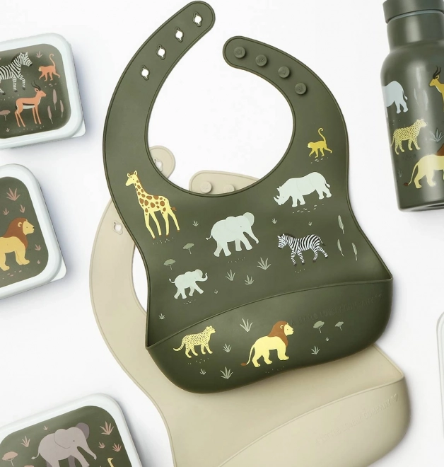 Silikonske dječje podbradnike s motivom leptira – Životinje sa savane