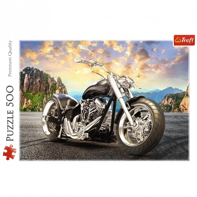 Puzzle 500 dijelova crni motocikl