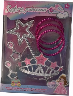 Princezovski set za djecu s krunom, naušnicama i narukvicama
