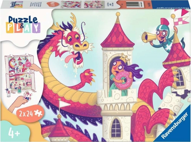 Ravensburger Puzzle & Play: kraljevstvo krafni – 2×24 dijelova