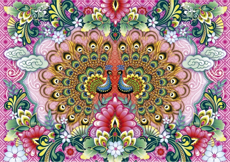 Puzzle indijski paunovi 1500 dijelova
