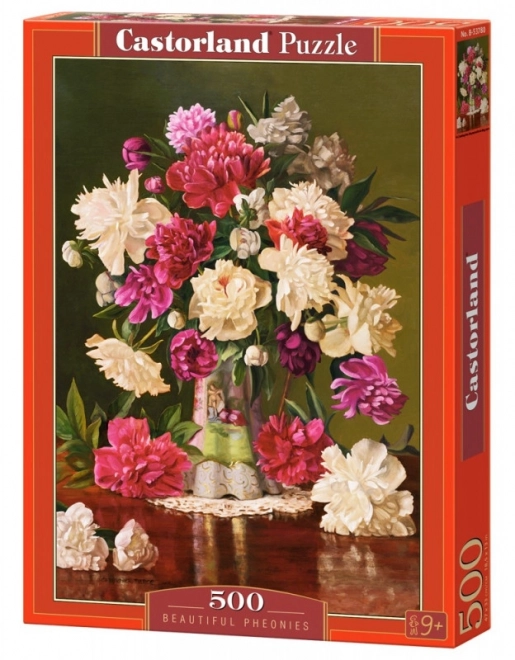 Puzzle 500 komada Prekrasne božuri u vazi