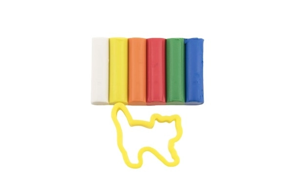 Modelina/Plastelina NARA 50g 6 kom s kalupima 4 vrste na kartici 9,5x14cm