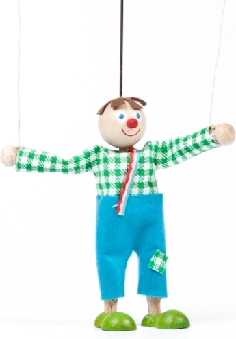 Drvena lutka dječak Jeníček – marioneta 12 cm