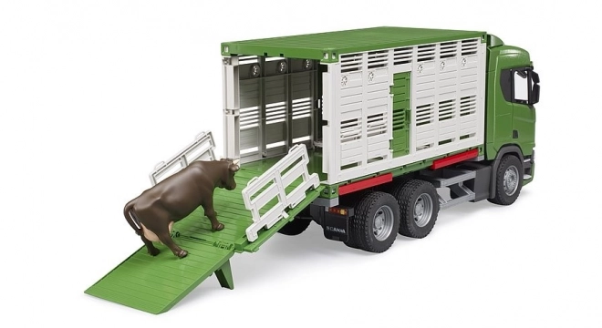 Bruder Transporter za životinje Scania s figurom krave