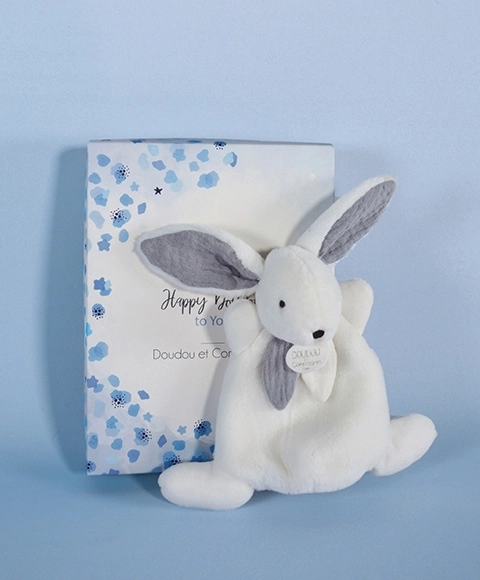 Doudou Poklon kutija plava - mini zeko 17 cm