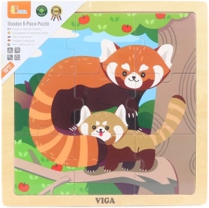 VIGA drvene puzzle – crvena panda, 9 dijelova