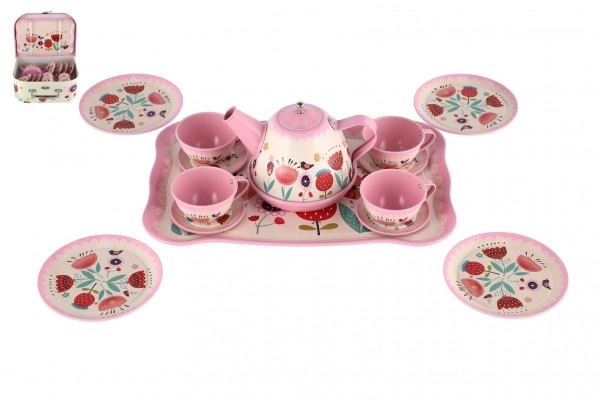 Set čajnog posuđa u limenoj kutiji 26x19x10,5cm
