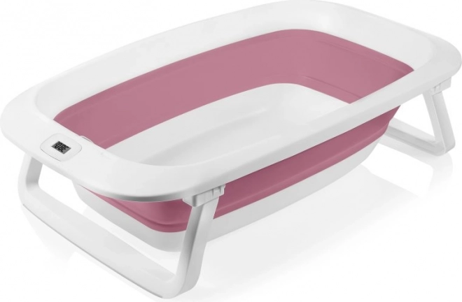 Lionelo sklopiva kadica s termometrom i ležaljkom Pink Magnolia