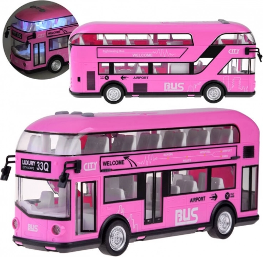 Ružičasti dvoetažni autobus zvuk otvaranja vrata ZA4748