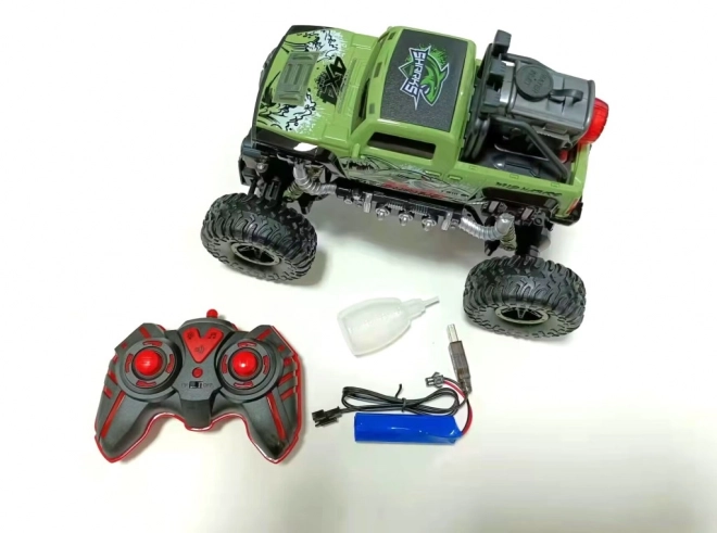 RC auto Rock Shark zelene