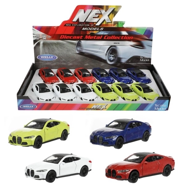 Auto Welly BMW M4 metal/plast 12cm 4 boje s povlačenjem unatrag