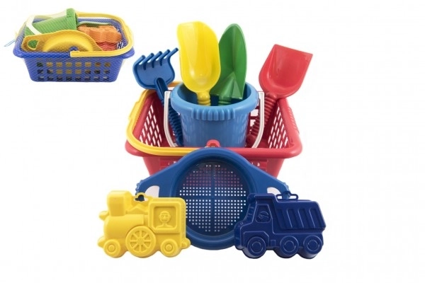 Košara set - 2 kalupi lopatica grabljice sito kanta košara za kupovinu plastika 12m+