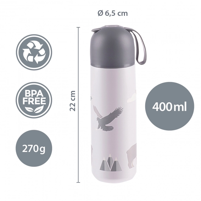 Termosica za tekućine s drškom od silikona 400 ml, Planine