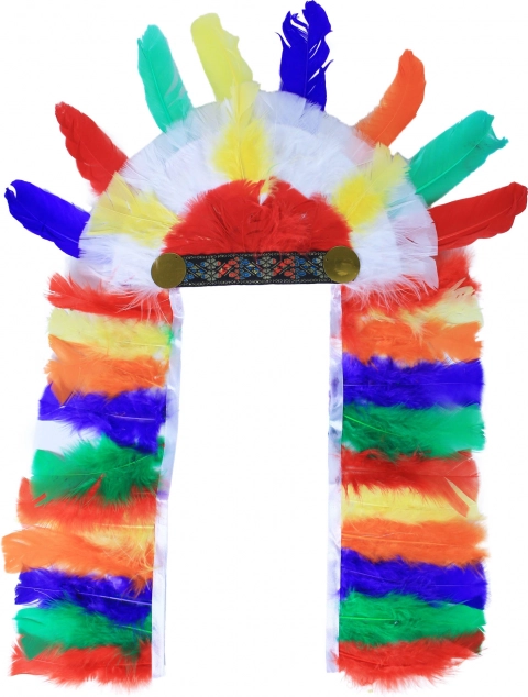Indijanska šarena traka za glavu za karneval