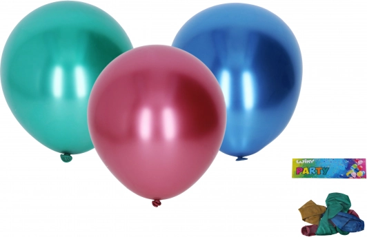 Nafukavajući baloni 25 cm, set 5 kom, kromirani