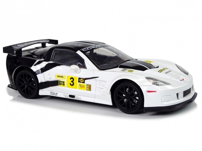 Trkaći sportski auto R/C 1:18 Corvette C6.R Bijeli 2.4 G Svjetla