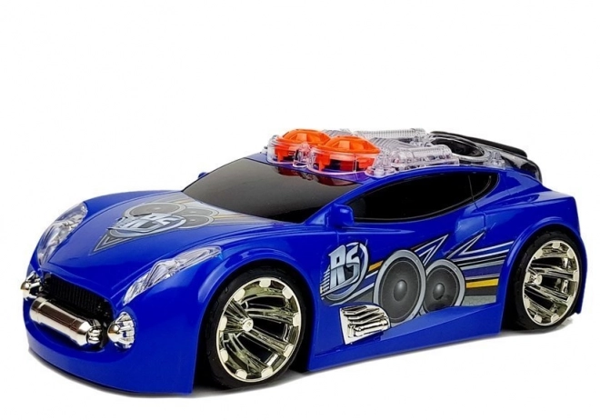 Sportski auto DJ sa zvučnicima na krovu Glazbena svjetla