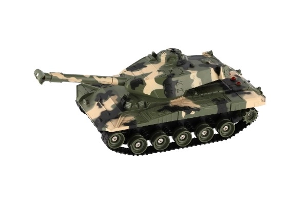 RC tenk plastikni 27cm 27MHz na baterije + punjivi paket sa zvukom u kutiji 37x17x19cm