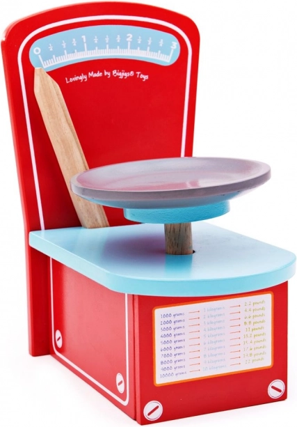 Bigjigs Toys drvena kuhinjska vaga za djecu