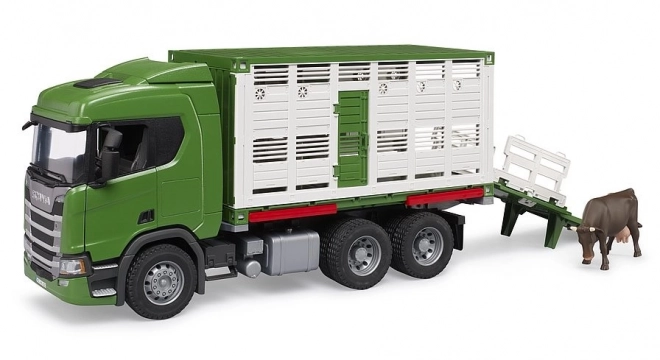 Bruder Transporter za životinje Scania s figurom krave
