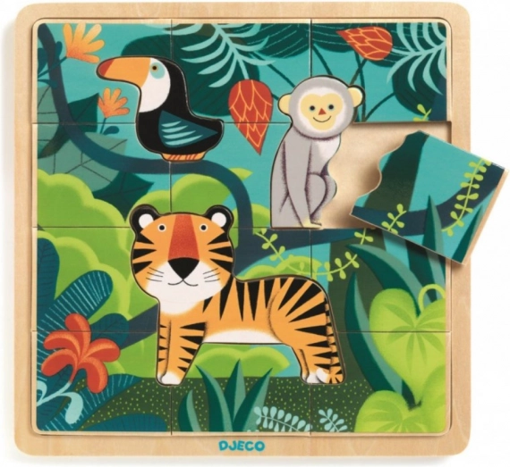 Drvene puzzle Tigar i prijatelji