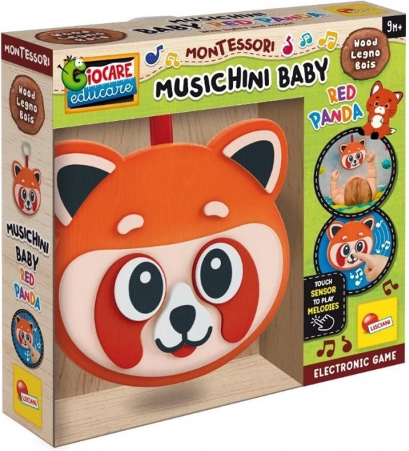 Drvena Montessori igračka - glazbena panda