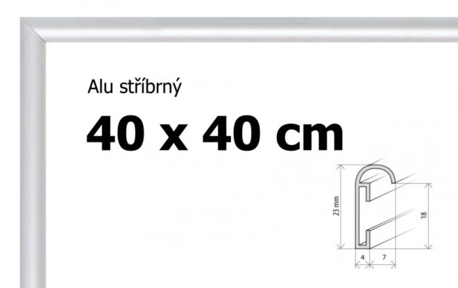 Aluminijski okvir srebrne boje 40x40 cm